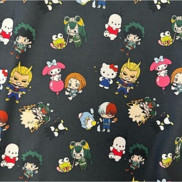 Hot Topic My Hero Academia x Hello Kitty and Friends Skater Suspender Skirt 2/2X - Picture 6 of 8
